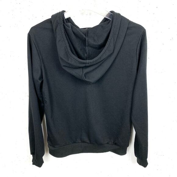 Shein Female Figure Outline Long Sleeve Hoodie Black White Cotton Blend Small - Picture 2 of 8